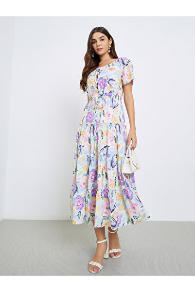 Maxim Creation By Styli Women Floral Print Midi Dress