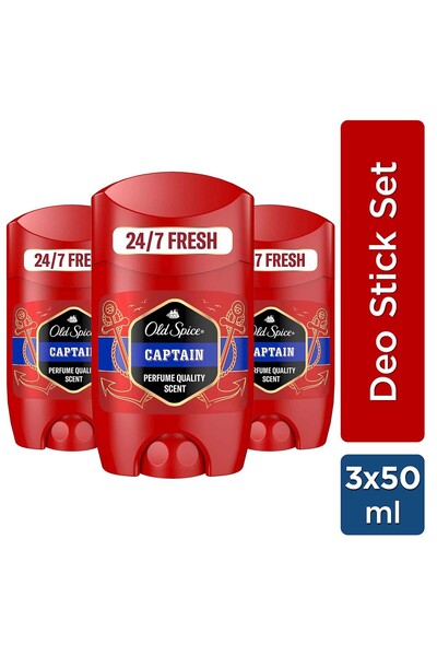 Old Spice Captain Erkek Deodorant Stick 50 ml x3