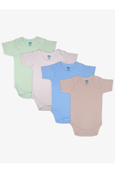 Babies Basic By Styli Pack of 3 - 100% Super Combed Cotton Short Sleeves Bodysuit