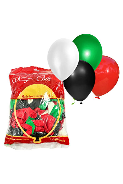 Generic Cado Natural Rubber Decorate Party Balloons With Set of 100pcs- Multi-Color