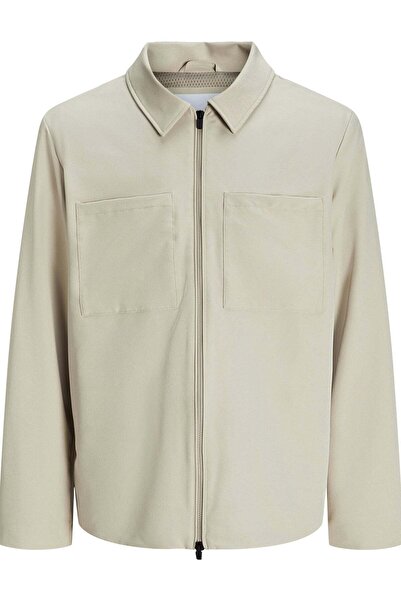 Jack & Jones Men's Cream Jacket Model Code: (12270677) Jjeperfect Shacket Sn