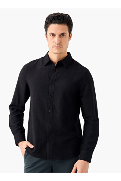 FAV قميص بقصّة عادية وأكمام طويلة