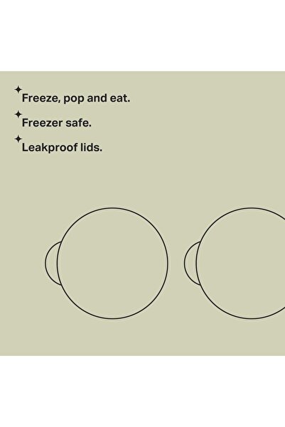 tommee tippee Plastic Food Storage Pots, 2 Pieces, 118 ml