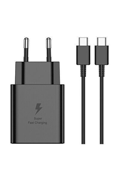 JELLICO EU45 GaN PD 45W 1xUsb-C Black charger+Usb-C/Usb-C Black cable