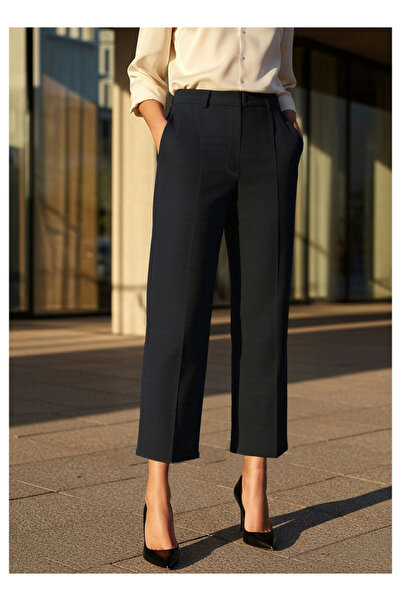 FAV بنطلون أرجل واسعة متوسط ​​الارتفاع مع جيوب