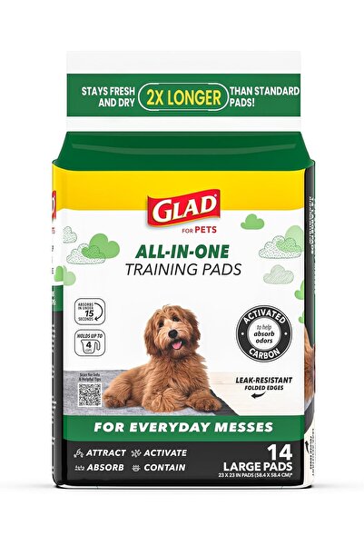 Glad For Pets Charcoal Puppy Training Pads, 14 Count (FF8651)