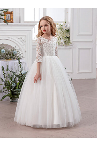 Take Two By Styli White All Lace V-Back Dress