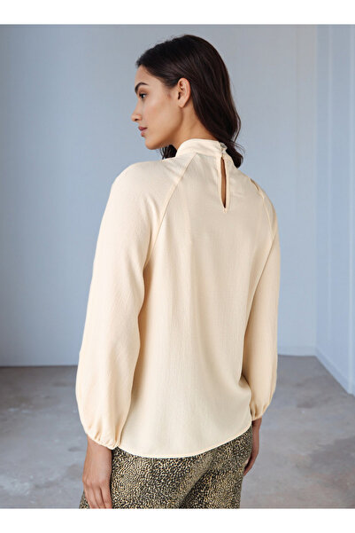 FAV Ruffle Accent Top with Keyhole Neck