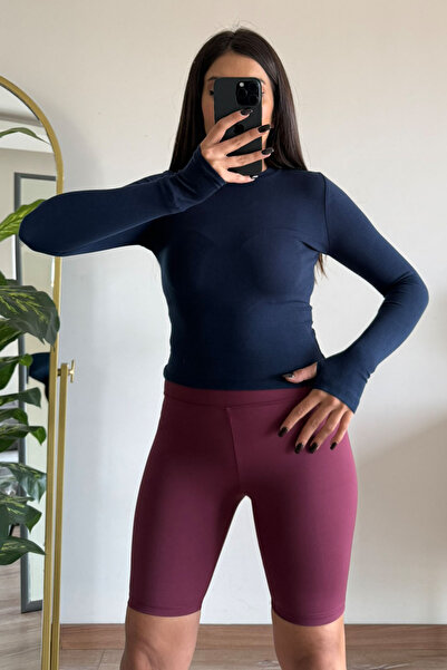 CİDDE Γυναικεία υφασμάτινη μπλούζα με λεπτομέρεια που περνάει από το δάχτυλο