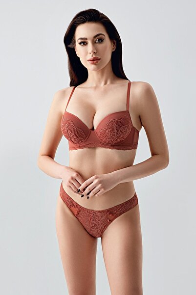 cotonhause Women's Push-Up Padded Bra Set – Lace, Stylish Underwear Set C7T6N...