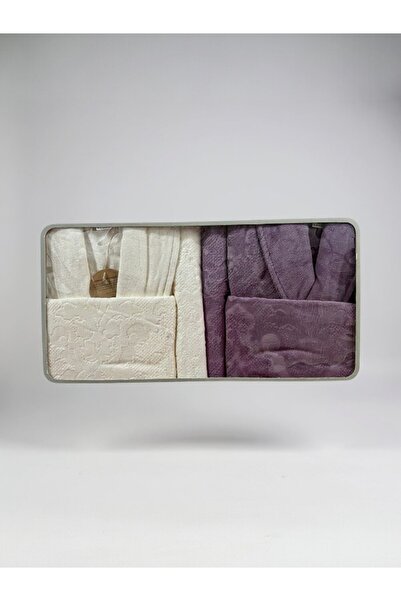 Özdilek Cuvre Kadife 6 Piece Bathrobe Set – Premium Family Set, Soft and Water Absorbent