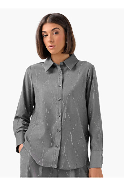 FAV قميص مزين وأكمام طويلة