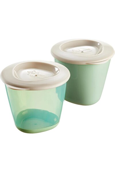 tommee tippee Plastic Food Storage Pots, 2 Pieces, 118 ml