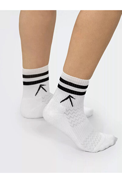 Wizard By Styli Pack of 3 - White Stripes Short Crew Cotton Socks