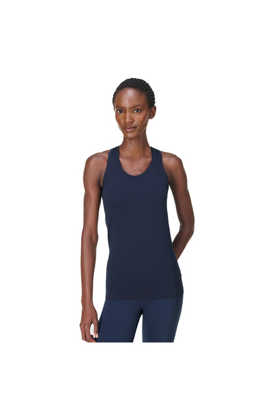 Sweaty Betty Athlete Seamless Workout Tank Women's Blue Fitness T-Shirt Women T-Shirts