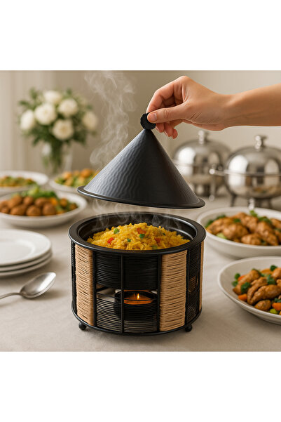 DIVA LADY 🔥 Luxury 3-liter buffet warmer – Height 37 cm, Bowl height 20 cm, Diameter 31 cm ✨