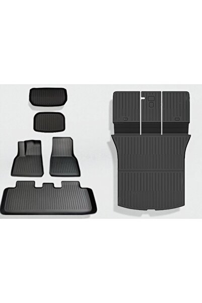 OLED GARAJ TESLA MODEL Y İÇİN UYUMLU 6 PARÇA PASPAS VE HAVUZ SETİ