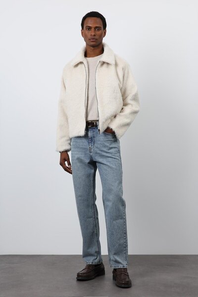 Antioch Ecru Soft Textured Men's Coat