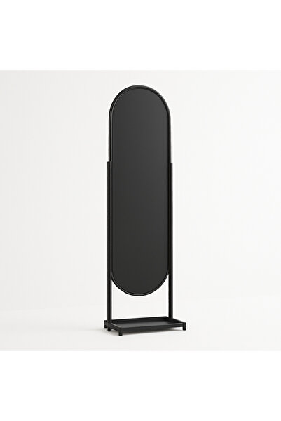 Ebticar Black Standing Mirror with Metal Stand