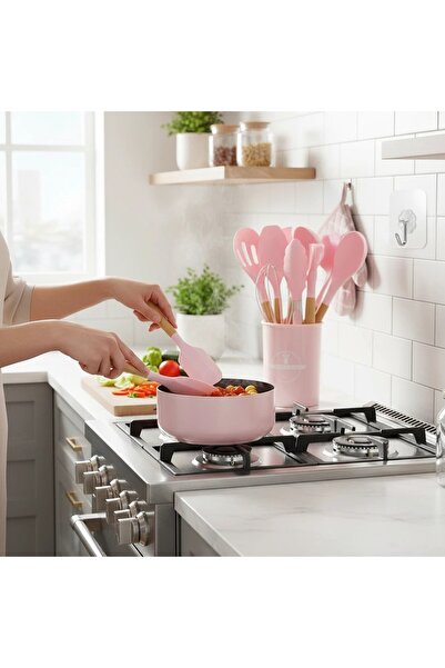 Primo Plus مجموعة أدوات طبخ مطبخ مكونة من 11 قطعة مع خطافات حائط وملصقات ذاتي...