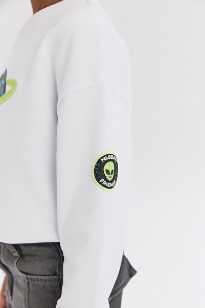 Nebbati Boy White Sweatshirt