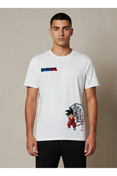 SP Characters تي شيرت رجالي بقصّة عادية ورقبة دائرية وأكمام قصيرة وطبعة دراغو...