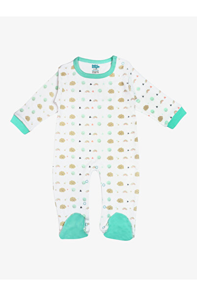 Babies Basic By Styli 5-Piece 100% Cotton Bib, Romper, Mittens, Cap and Sleepsuit Set