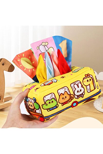 ANYUAN Washable Tear-Resistant Tissue Box Montessori Toy — Soft Educational Toy for Infants & Toddlers