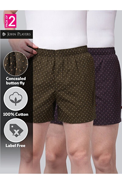 John Player By Styli Pack of 2 - Men Printed Cotton Boxers