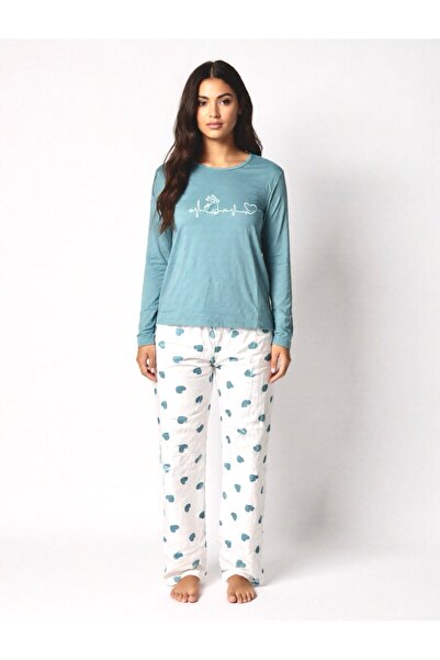 MODA Kadın desenli pijama takımı