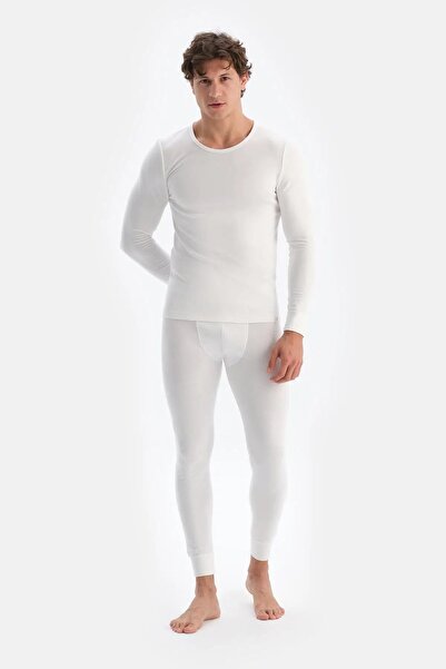 Dagi Men's Thermal Single Top, Round Neck, Long Sleeve, Thermal Underwear 47% Polyester, 47% Viscose, 6% Lycra