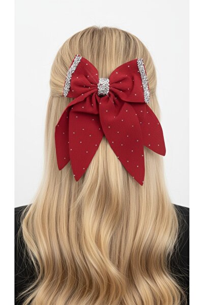 gigigiyim Parlak Taşlı Fiyonk Desenli Otomatik Toka