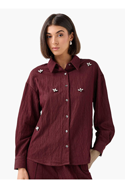 FAV قميص مزين بأكمام طويلة