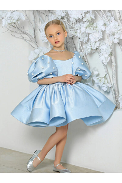 Take Two By Styli Girls Embellished Puff Sleeves Party Dress