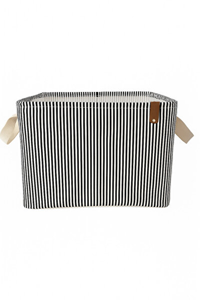 HomyJRs Black Striped Multi-Purpose Closet Toy Storage Box Basket Organizer 27X37X25