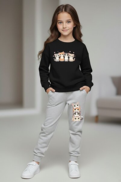 cm buseyiz Детски спортен екип с велосипедна фланелка с принт 4Cats – черен и...