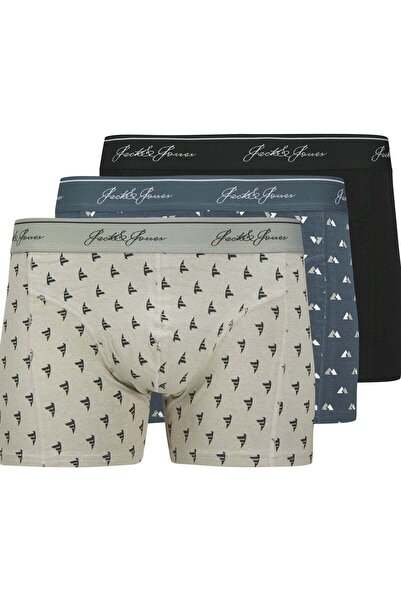 Jack & Jones Ανδρικό μπόξερ γκρι μπεζ Κωδικός: (12283348) Jactate Trunks 3 Pack Sn