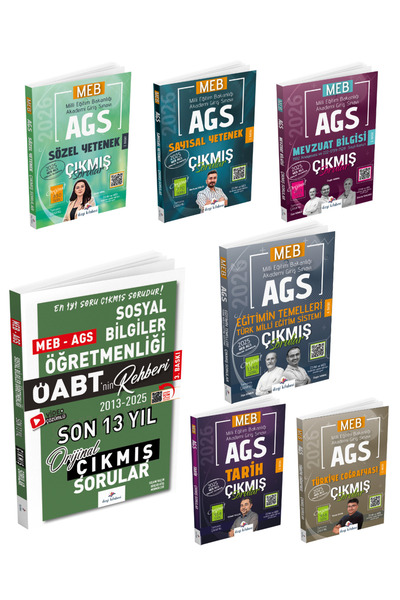 Dizgi Kitap 2026 Meb Ags Çıkmış Sorular& Öabt Sosyal Bilgiler Öğr Çıkmış Soru...