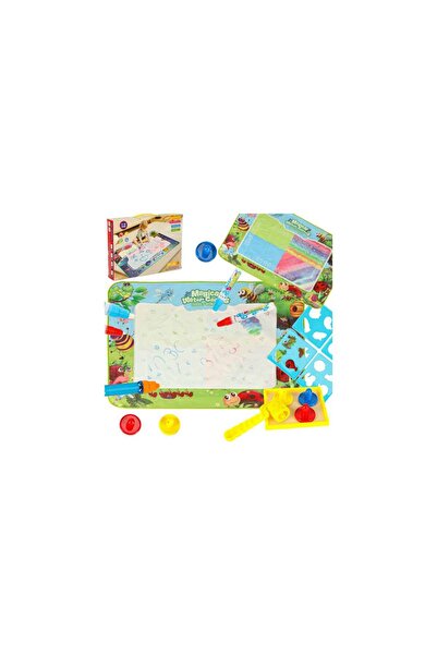 Three top online Covoraș pictat cu apă 120×90 cm – Temă pajiște cu pixuri, ștampile și șabloane cu apă