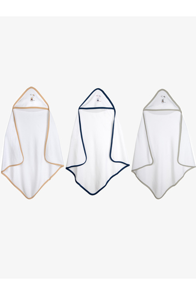 Babies Basic By Styli 3-Piece 100% Cotton Swaddle Receiving Blanket for New Born, 75x75cm