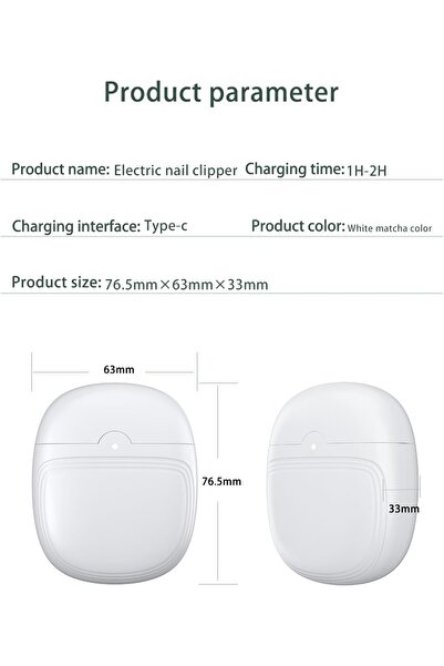 Generic Kequsprk 2-in-1 Electric Nail Trimmer for Kids – Safe Automatic Clipper with LED