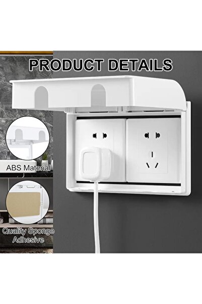 Generic X-Spring Child Safety Waterproof Wall Outlet Cover - Double Socket, White