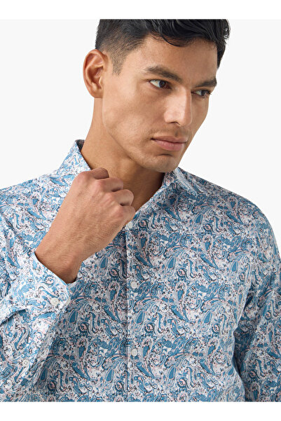 FAV Regular Fit Shirt with Collar and Long Sleeves