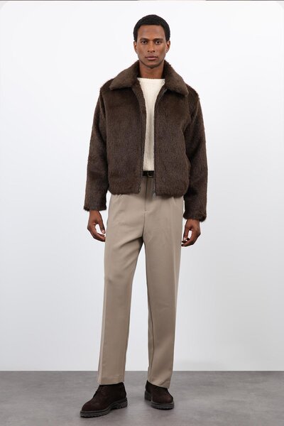 Antioch Brown Soft Textured Men's Coat