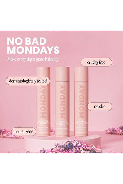 MONDAY HAIRCARE Original Dry Shampoo with Keratin, absorbs oil, 200 ml