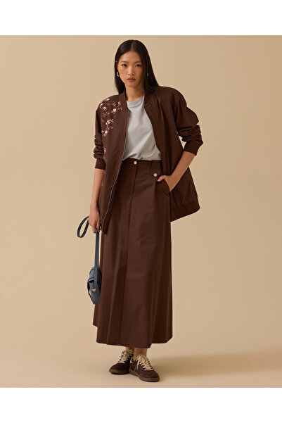 SCL Düğme Detaylı Cepli Etek