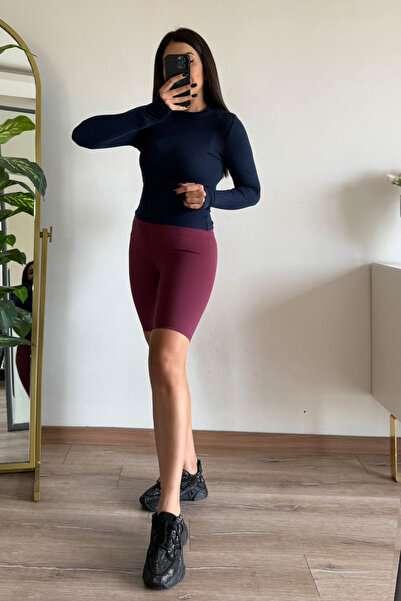 CİDDE Γυναικεία υφασμάτινη μπλούζα με λεπτομέρεια που περνάει από το δάχτυλο