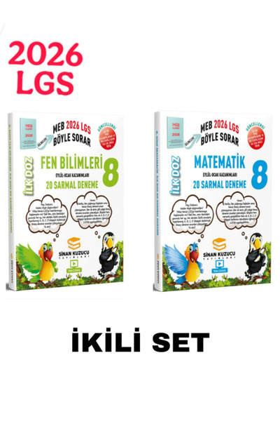 SİNAN KUZUCU YAYINLARI SİNAN KUZUCU İLK DOZ FEN / MATEMATİK 20 SARMAL DENEME ...