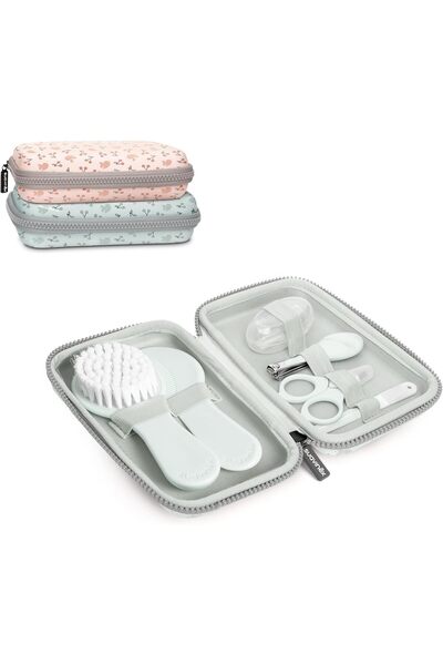 Suavinex 6-Piece Baby Manicure and Daily Care Gift Set for Boys, Blue