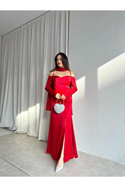 Mooi Butik Olivia Dress 8748 - Red